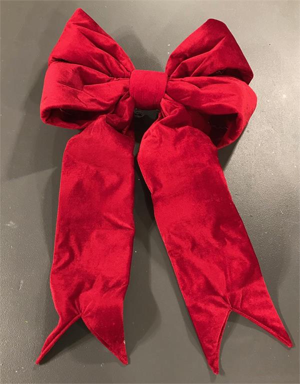 38”H X 24”W Velvet Display Bow Burgundy Velvet