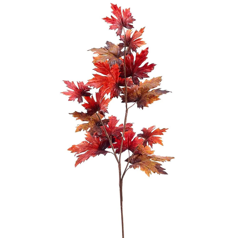 39" Maple Leaf Spray  Burgundy Green