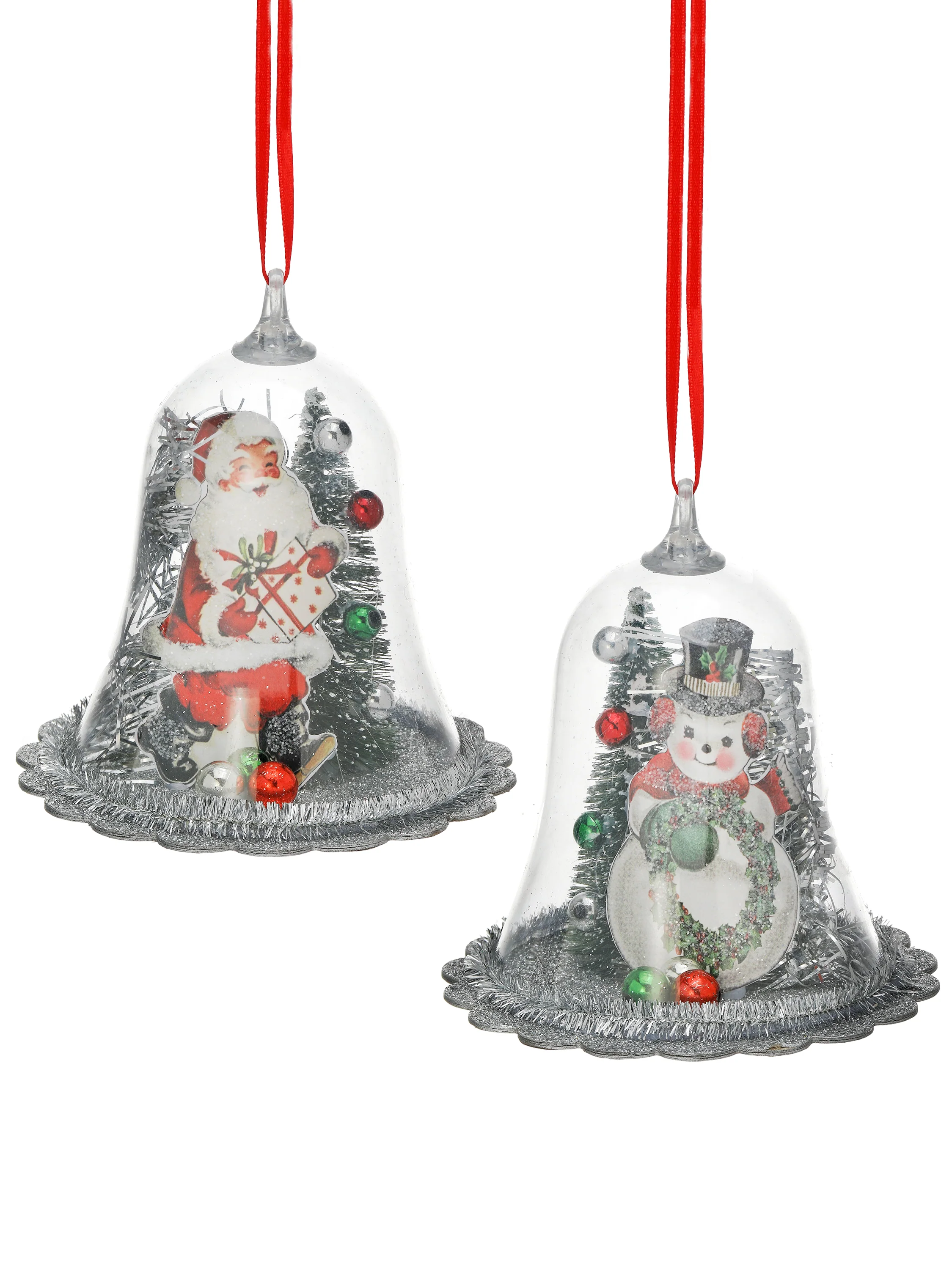 4.5” Retro Clear Bell Ornament