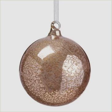 4.75" Glass Ball Ornament - Antique Copper