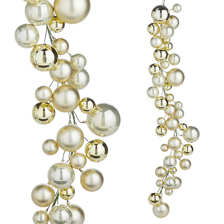 4' Champagne Ball Garland - Image 2