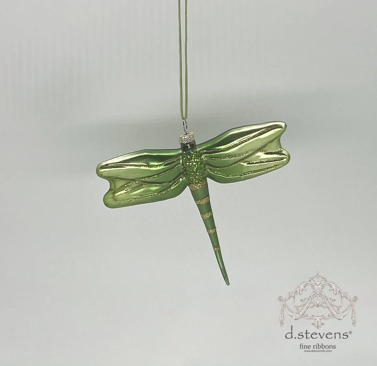 4" Glass Dragonfly, Green