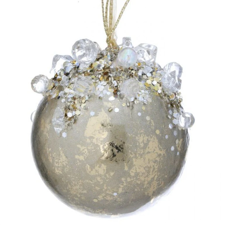 4" Heavy Jeweled Ball Ornament - Image 12