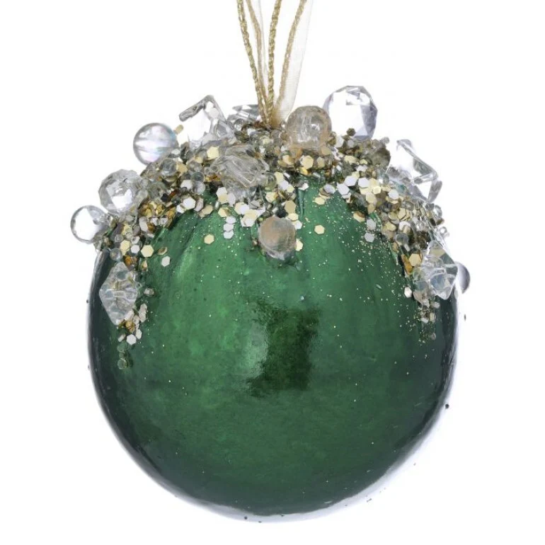 4" Heavy Jeweled Ball Ornament - Image 13
