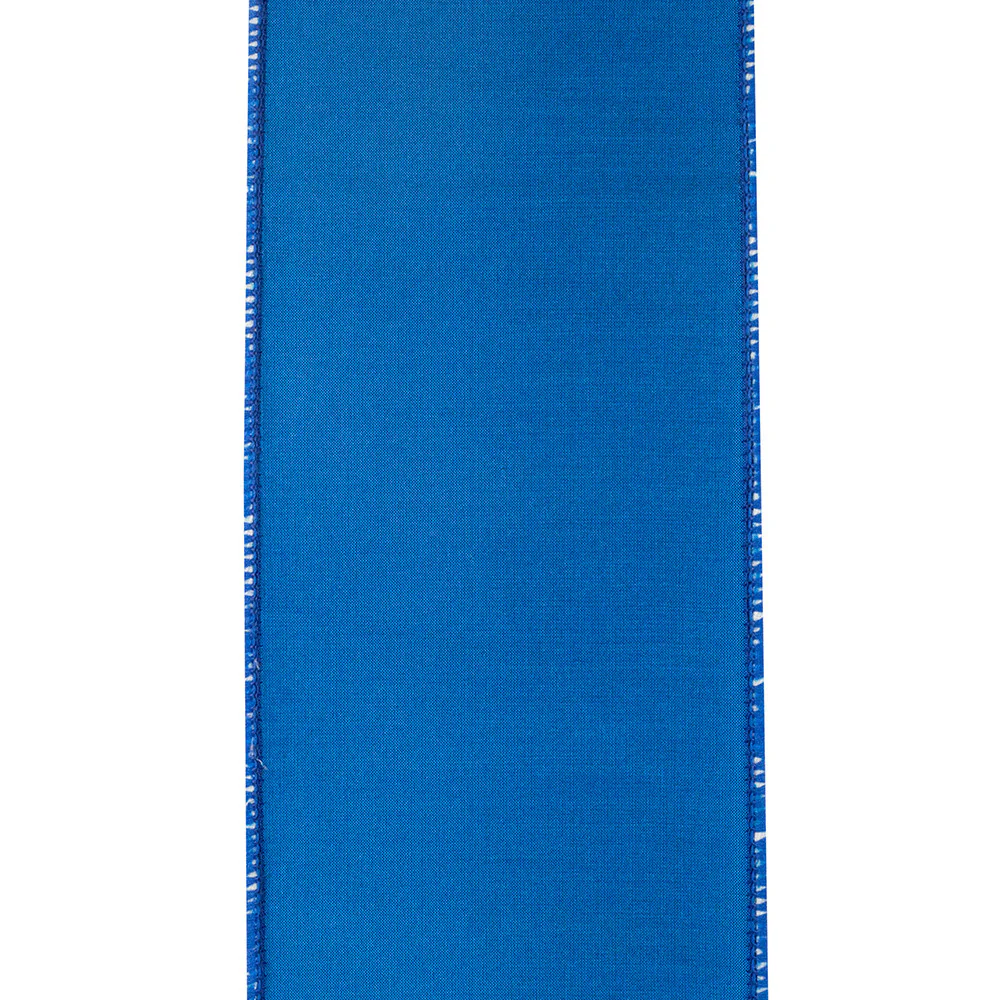 4 Inch Amalfi Designer Blues Chinoiserie Twill Deluxe Dupioni Backed Wired Edge Porcelain Blue - Image 3