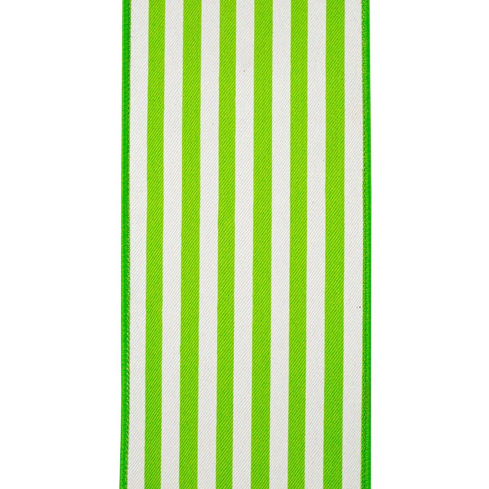 4 Inch Striped Twill Deluxe Dupioni Backed Wired Edge