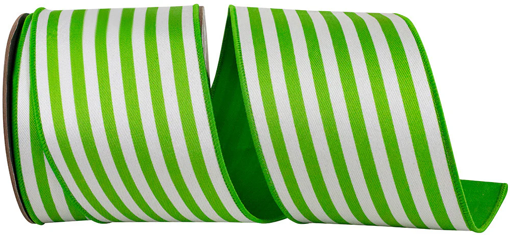 4 Inch Striped Twill Deluxe Dupioni Backed Wired Edge - Image 3