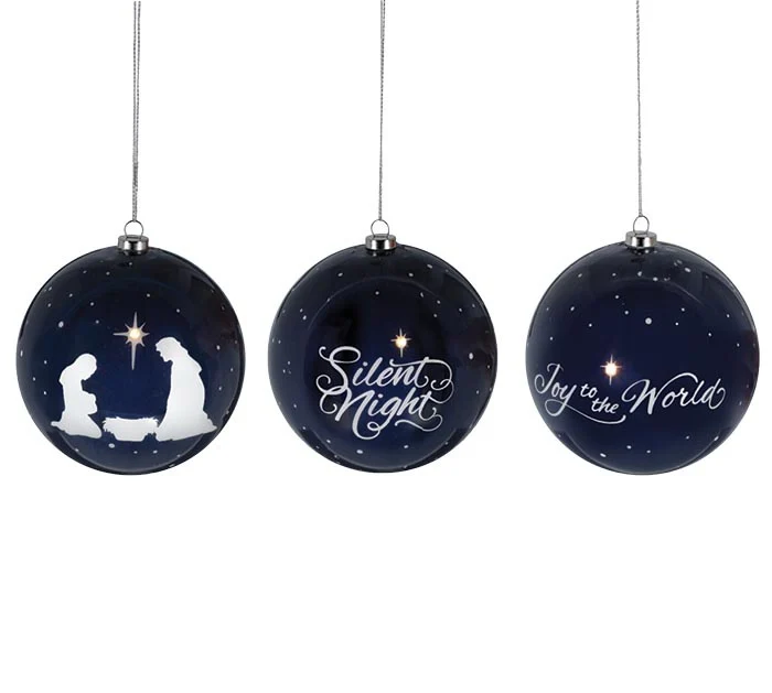 4" Starry Night Navy Ornament