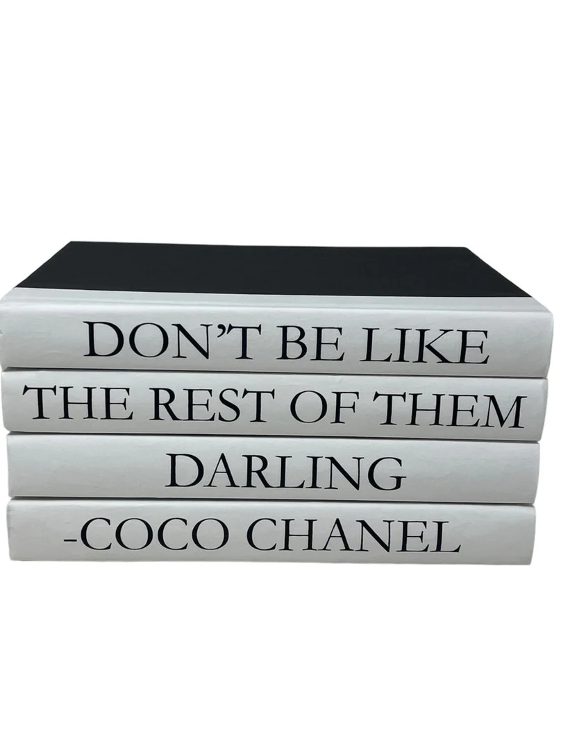 4 Vol. Don't Be Like Coco Chanel Quote Black Covers - Sold as Set - Image 2