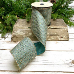 4" x 10yds Taffeta Glitter Mesh Ribbon - Image 10