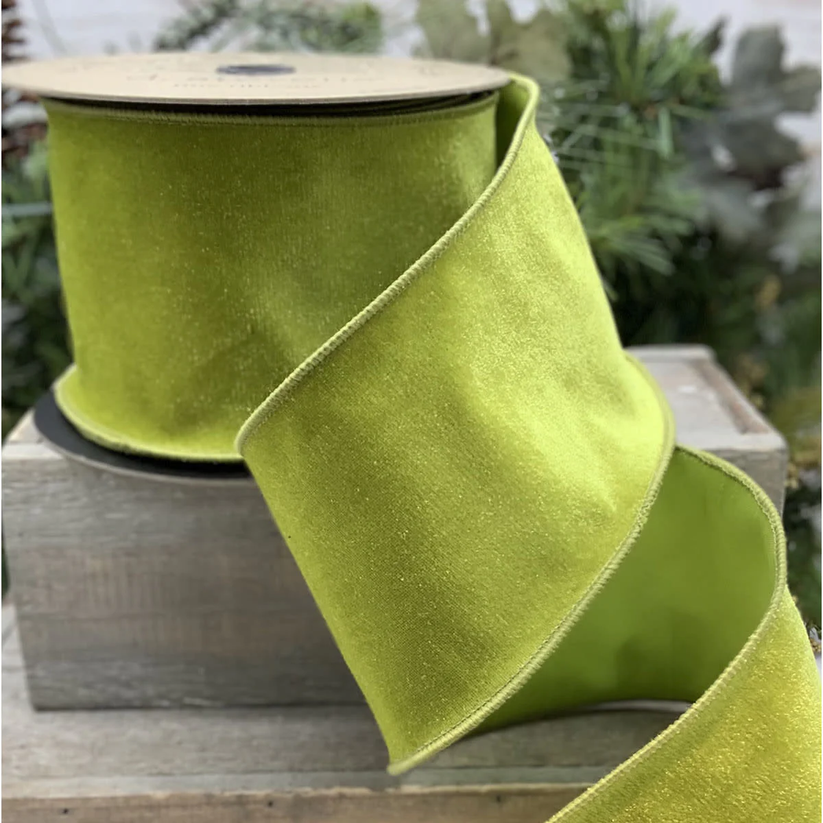 4" x 10yds Velvet Faux Dupion Back, Ribbon