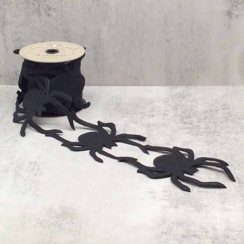 4” X 5yds Spider Garland, Black