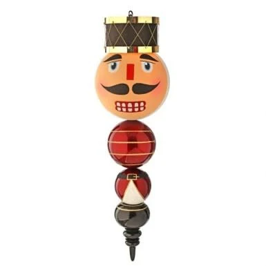40" Vacuum Plate Toy Soldier Nutcracker Finial Ornament