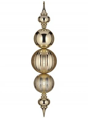 43" Ridged Vacuum Plate Ball Finial Ornament