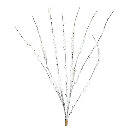43"H Snowy Tinsel Branch - Image 4
