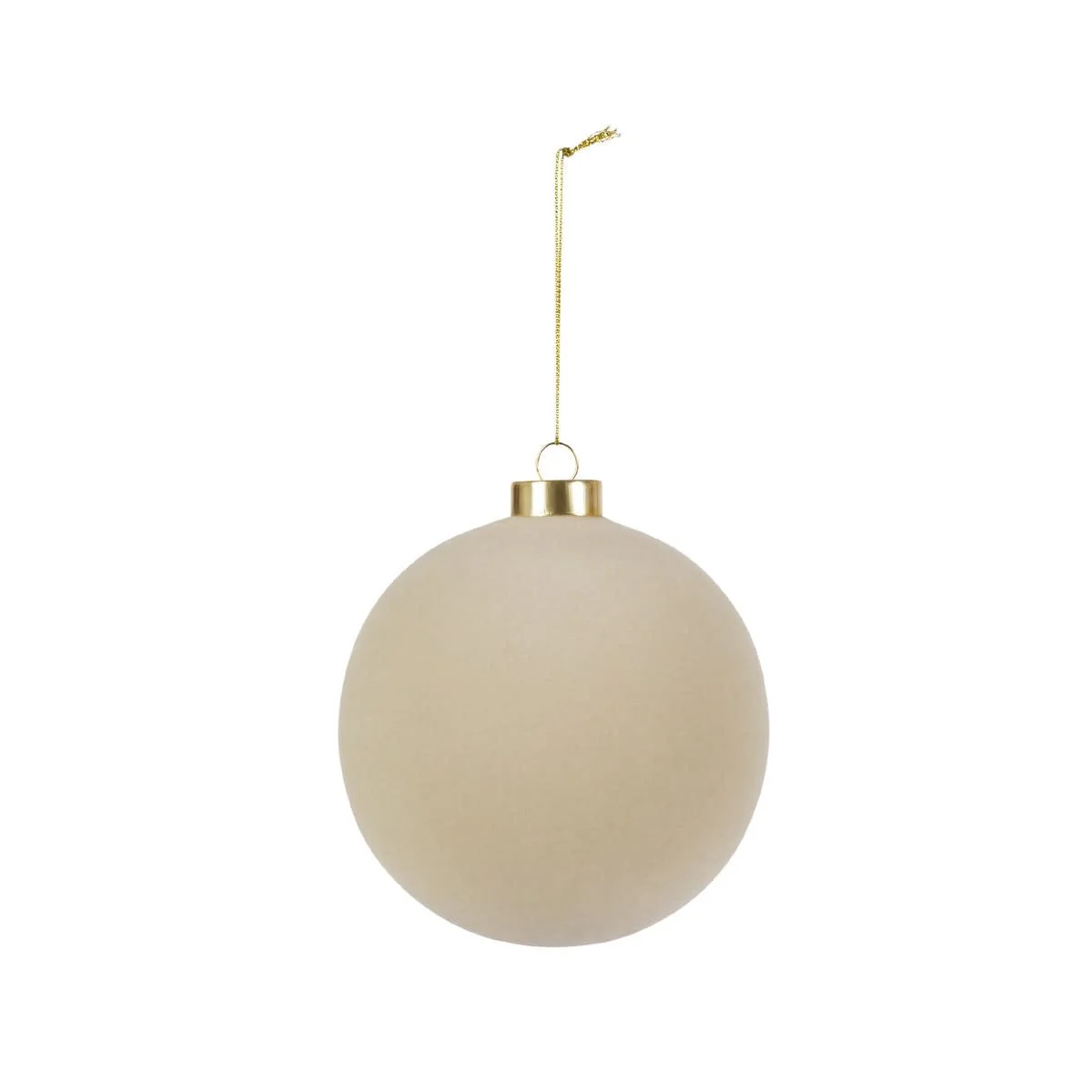 4.75" Taupe Flocked Ornament