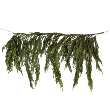 47x29" Real Touch Norfolk Pine Dripping Garland - Image 2