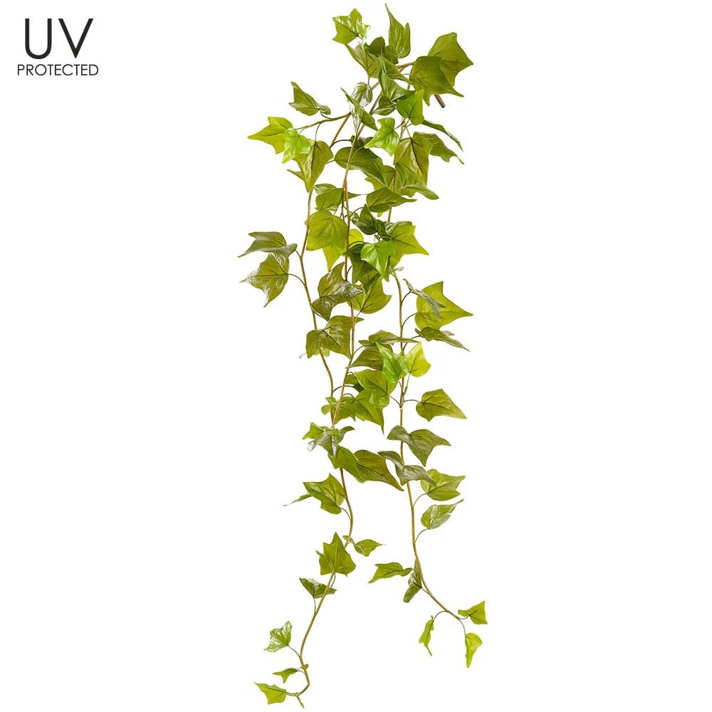 48 Inch UV Protected Ivy Hanging Bush Green