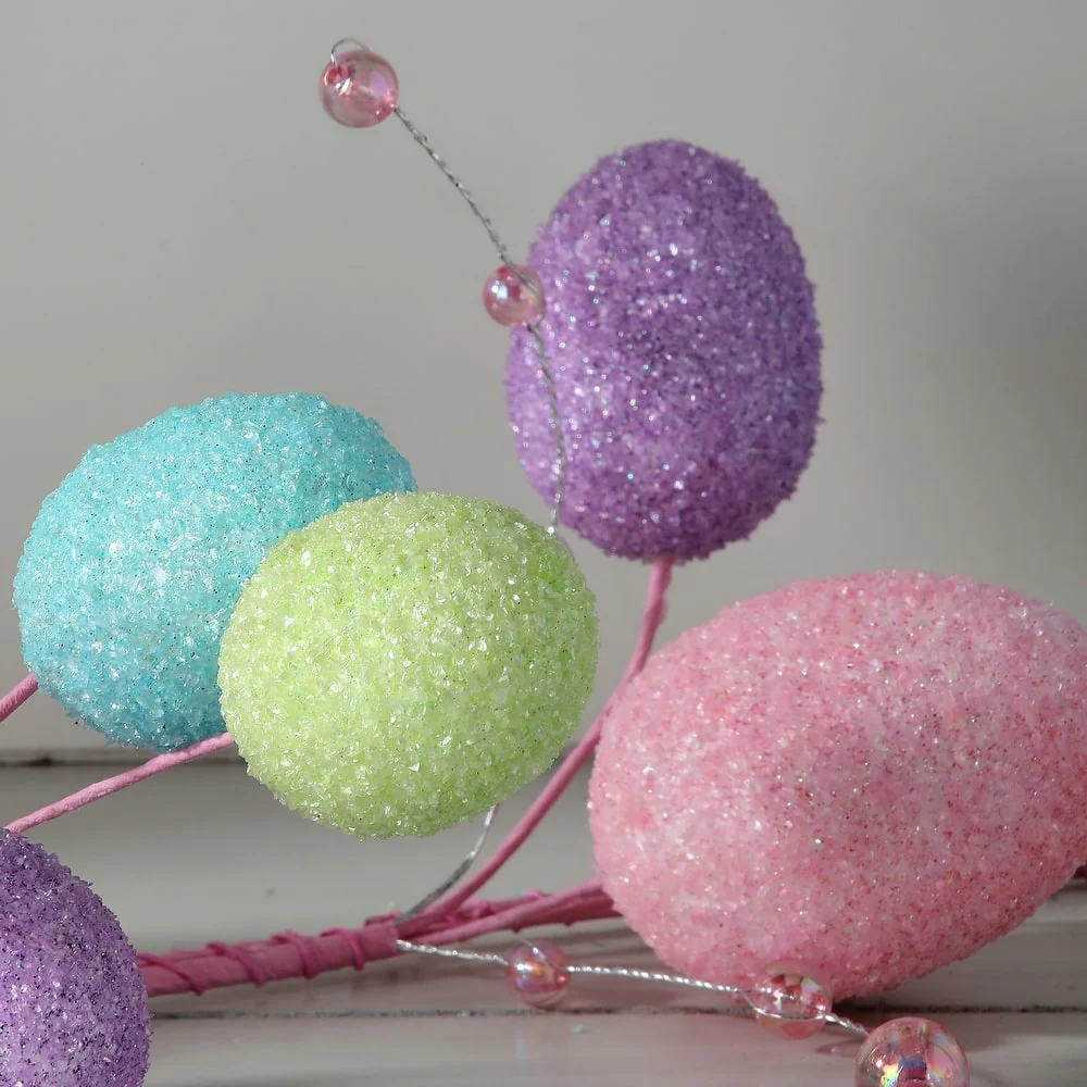 48" Styro with Bead Easter Egg Garland - Image 2