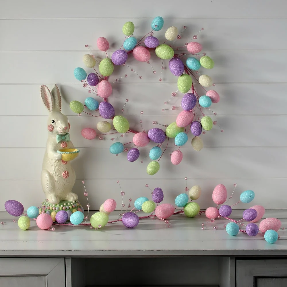 48" Styro with Bead Easter Egg Garland - Image 3
