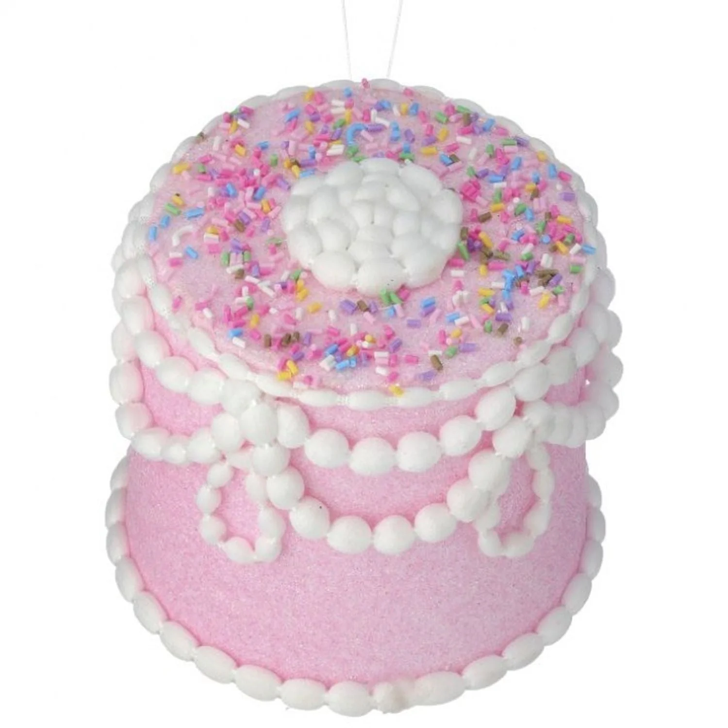 5" Pastel Candy Decorated Cake Ornament - Image 4