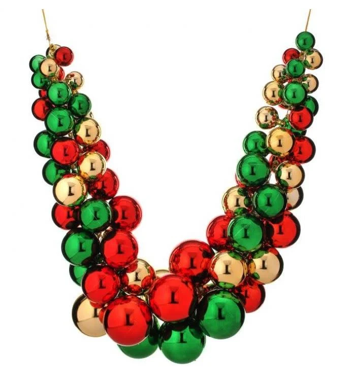 52" Vacuum Plate Mixed Ball Swag Garland