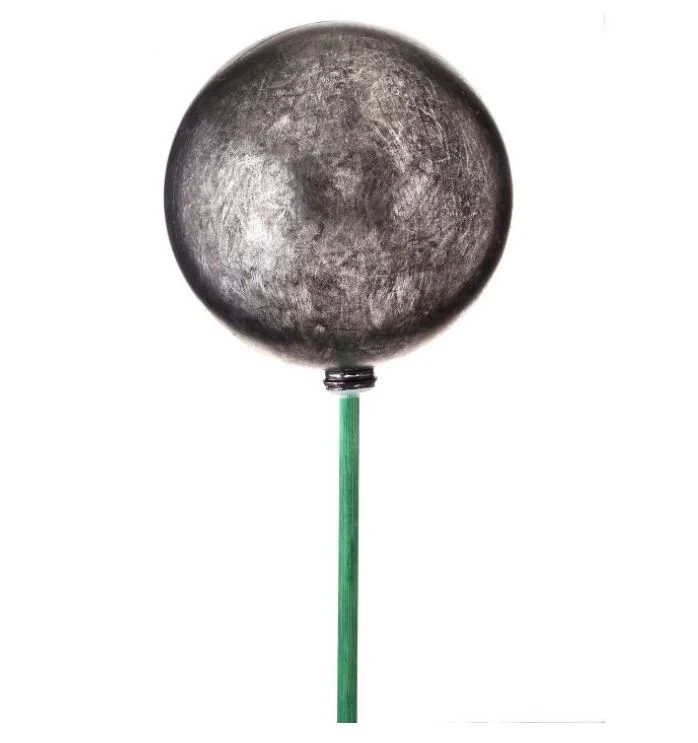 5.5" Antique Vacuum Plate Ball Ornament Stake 17" - Image 6