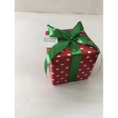5"Polka Dot Gift Box Ornament