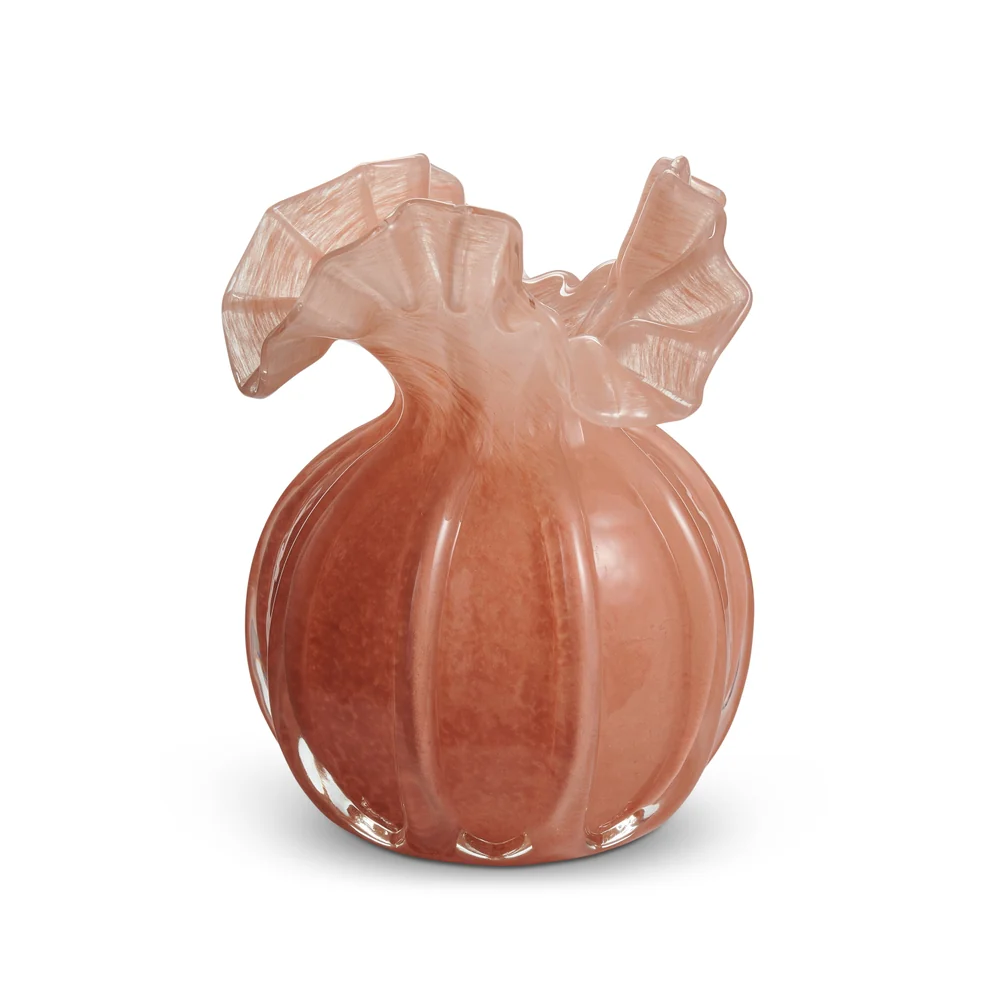 6.5" Salmon Ruffle Vase