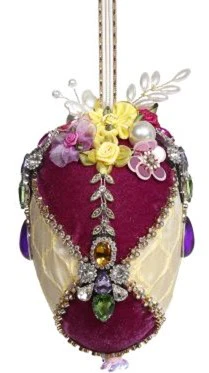 6'' Elegant Jewelled Egg Orn - Image 2