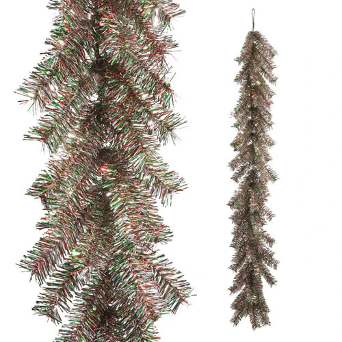 6" Multicolor Tinsel Garland