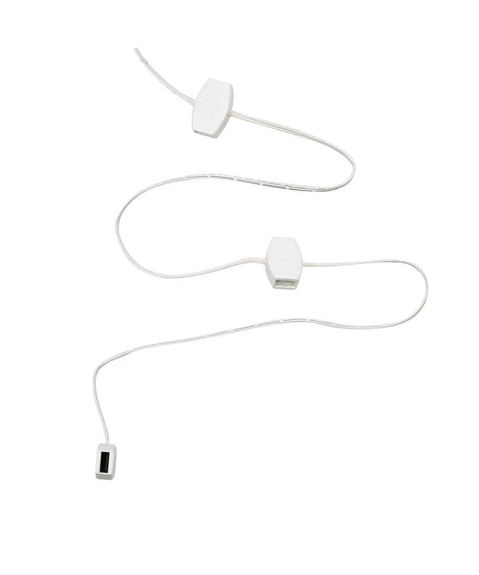 6' USB Power Extension Cord+ With White Wire and 6 Ports
