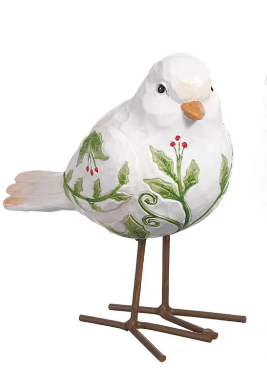 6" White Holly Bird SOLD INDIVIDUALLY - Image 3