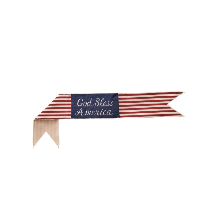 6”X44” “God Bless America” Stripe Banner
