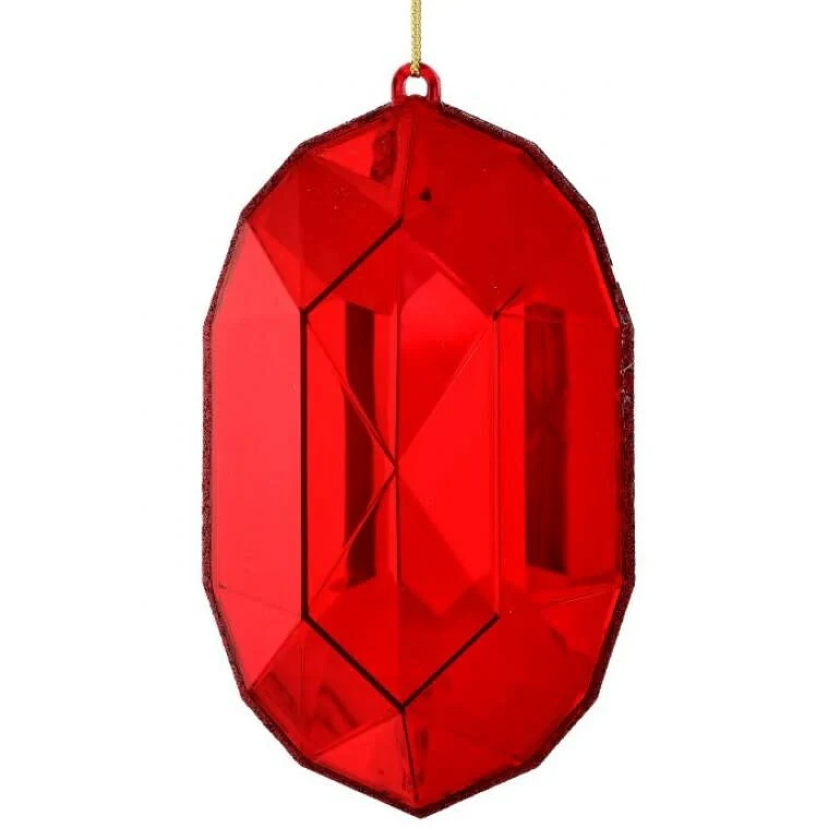 6.5” Acrylic Oval Precious Gem Ornament - Image 4