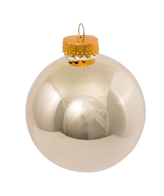 65MM Glass Shiny Gold Ball Ornament - Sold as a Set - Image 4