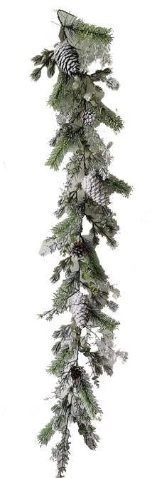 6Ft Frosted Pine Pinecone Garland - Image 2