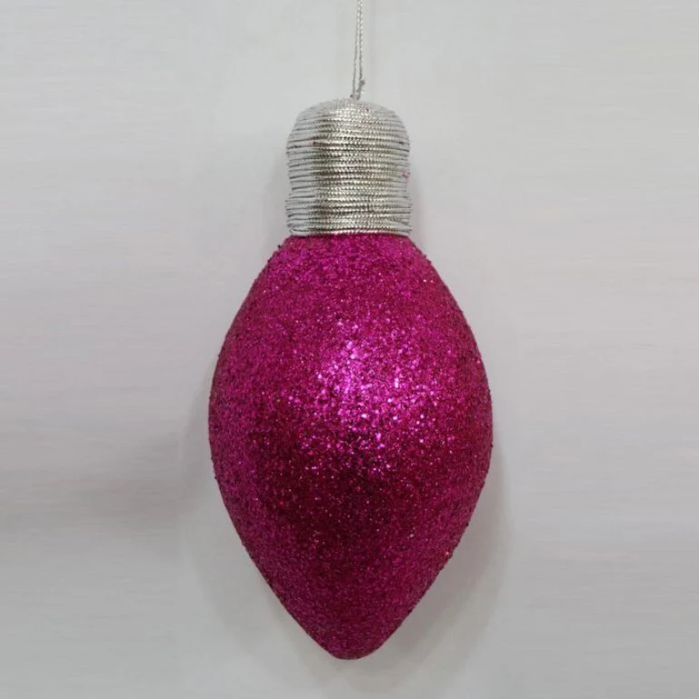 7” Glitter Lightbulb Ornament - Image 3