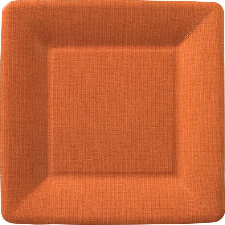 7" Square Paper Plate Classic Linen - Image 10