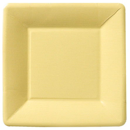7" Square Paper Plate Classic Linen - Image 11