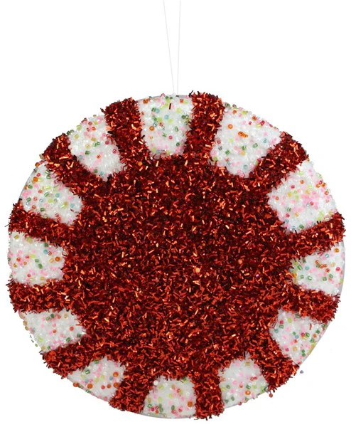 7.5"Dia Glitter/Sprinkles Peppermint Orn - Image 2
