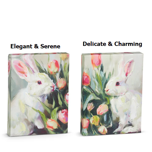 8” Tulip Rabbit Wall Art - Sold Individually