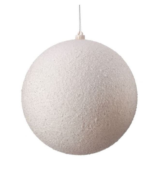 8" Vacuum Plate Snowball Ball Ornament