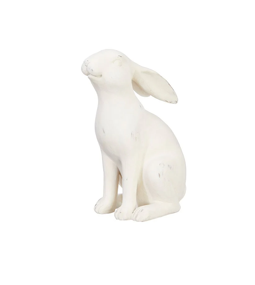 9" Distressed White Rabbit - Image 2