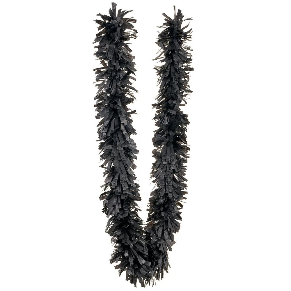 9' Fringe Garland Black