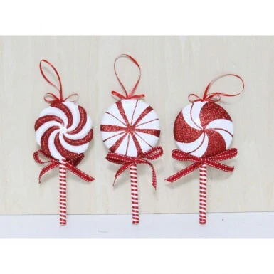 9" Peppermint Lollipop Ornament