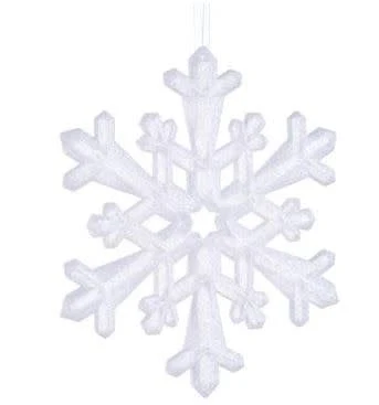 9" Snowflake Ornament Frosted