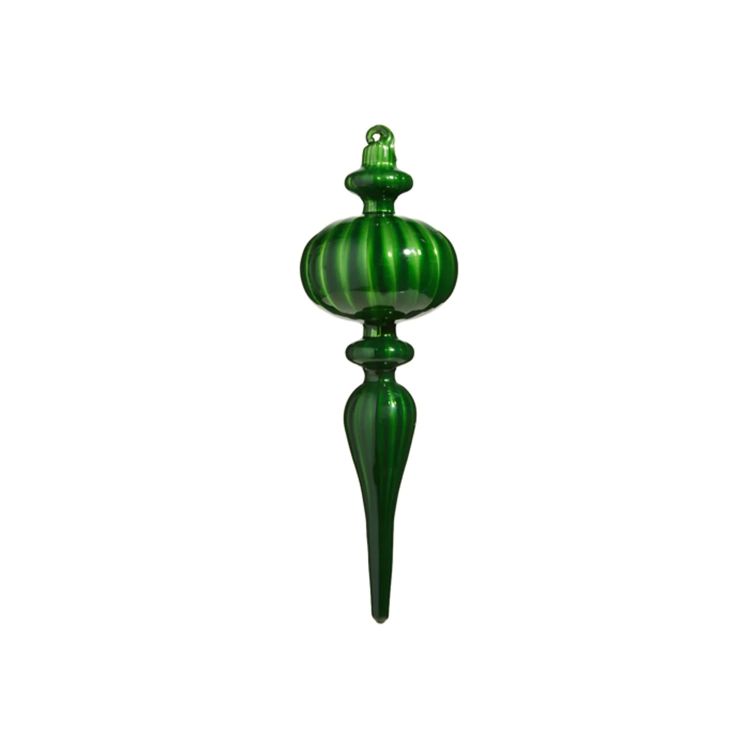 9.75" Blown Glass Finial Ornament - Sold Individually - Image 2