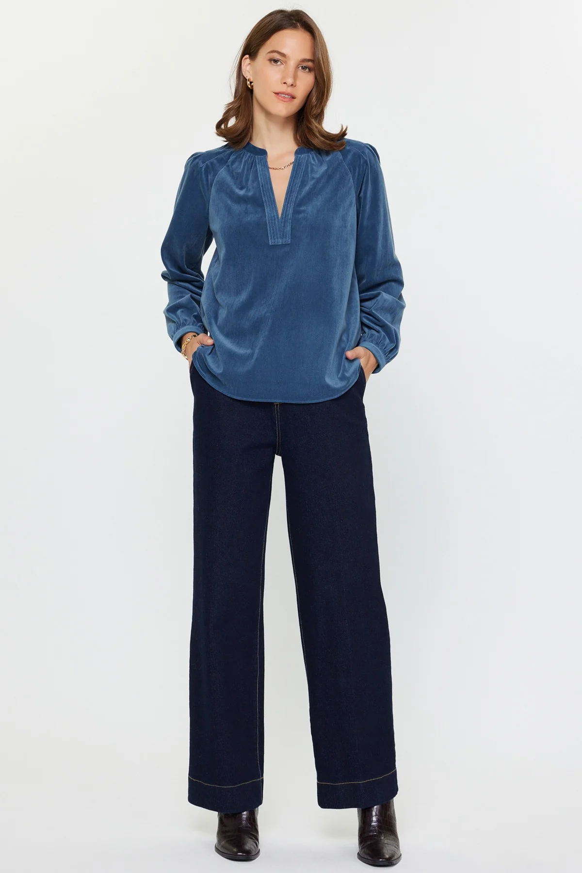Abigail Fine Corduroy Long Sleeve Top - Image 6