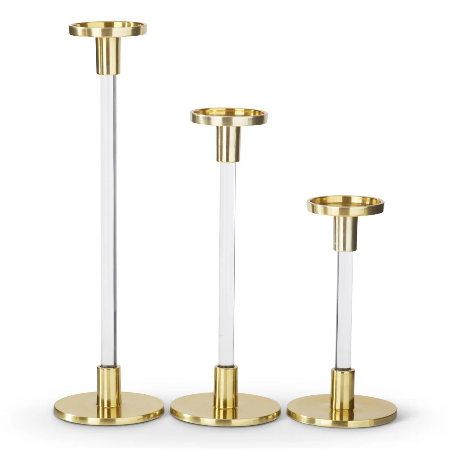 Acrylic & Gold Metal Taper Candleholder - Sold Individually - Image 3